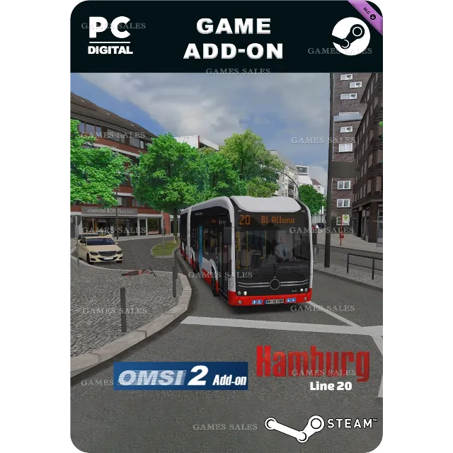 ✅💙OMSI 2 ADD-ON HAMBURG LINIE 20💙STEAM GIFT🤖АВТО