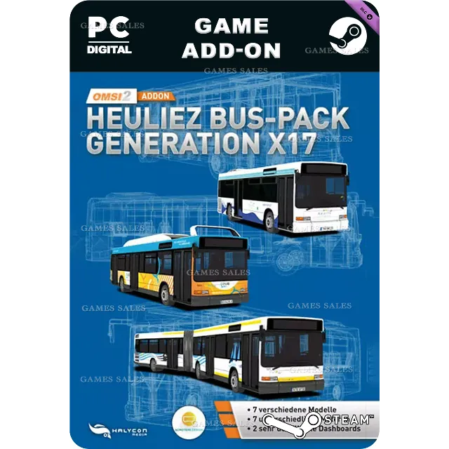 ✅💙OMSI 2 ADD-ON HEULIEZ BUS-PACK GENERATION X17💙STEAM