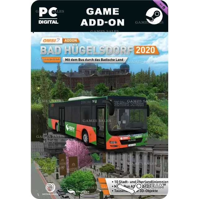 ✅💙OMSI 2 ADD-ON BAD HÜGELSDORF 2020💙STEAM GIFT🤖АВТО