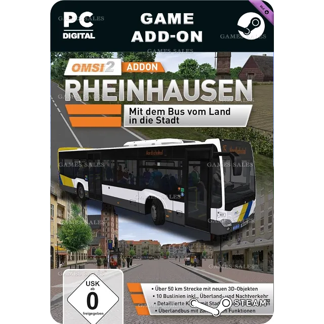 ✅💙OMSI 2 ADD-ON RHEINHAUSEN💙STEAM GIFT🤖АВТОДОСТАВКА