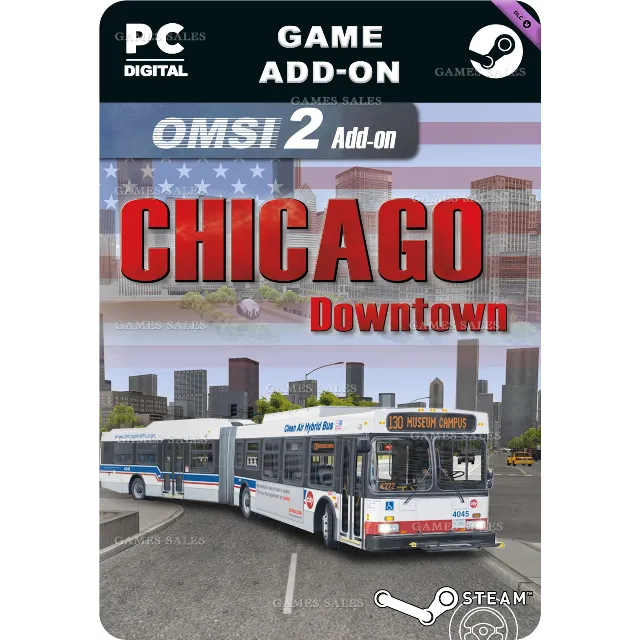 ✅💙OMSI 2 ADD-ON CHICAGO DOWNTOWN💙STEAM GIFT🤖АВТО
