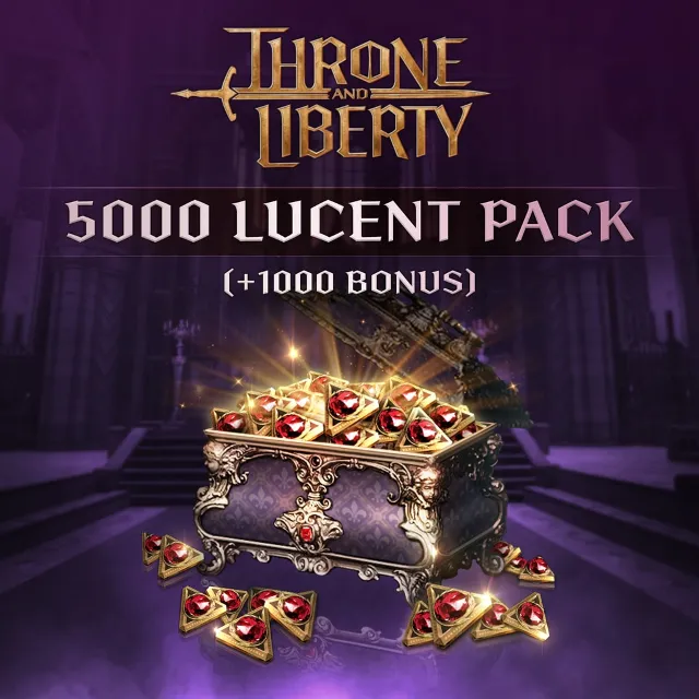 THRONE AND LIBERTY - 5,000 Lucent Pack (+1,000 Bonus)