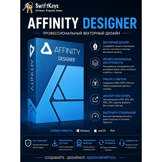 Affinity Designer 1.10.6 / Бессрочная / Windows / Mac