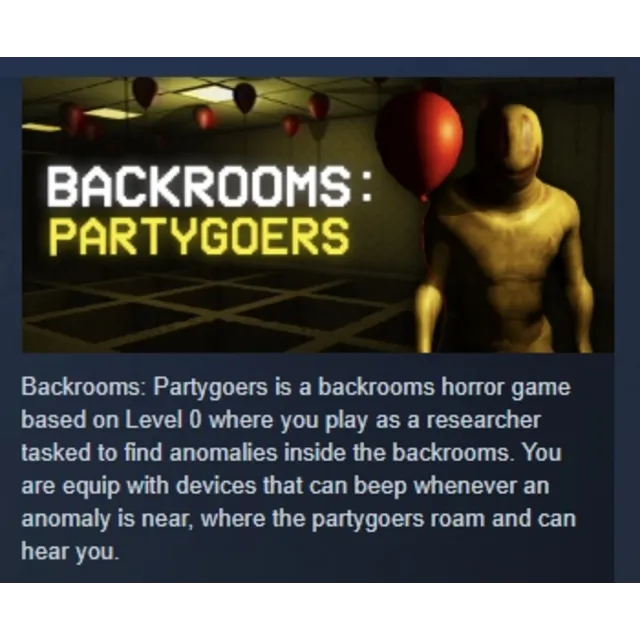 Backrooms: Partygoers АВТОДОСТАВКА STEAM GLOBAL МГНОВЕННО ЛИЦЕНЗИЯ