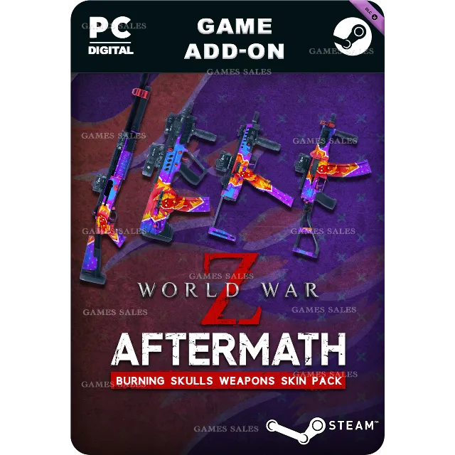 ✅💙WORLD WAR Z: AFTERMATH - BURNING SKULLS WEAPONS SKIN