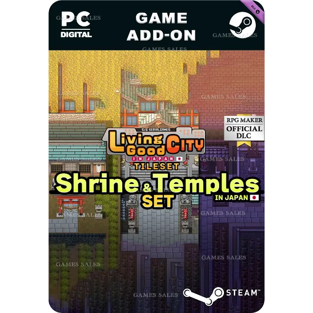 ✅💙RPG MAKER MZ - GOOD CITY TILESET - SHRINE AND TEMPLE