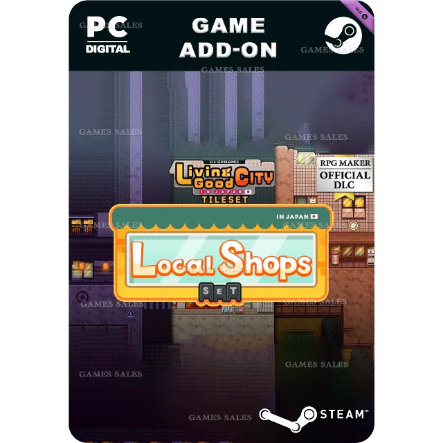 ✅💙RPG MAKER MZ - LIVINGGOODCITY TILESET - LOCAL SHOPS