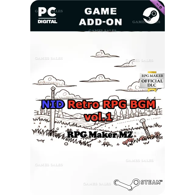 ✅💙RPG MAKER MZ - NID RETRO RPG BGM VOL.1💙STEAM GIFT🤖