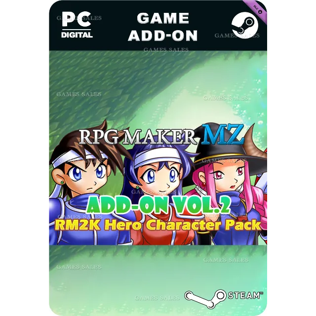 ✅💙RPG MAKER MZ - ADD-ON VOL.2: RM2K HERO CHARACTER💙