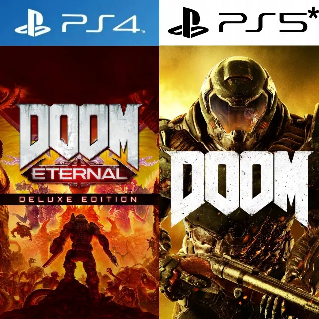 DOOM Eternal + DLC PS4|PS5+DOOM PS4|5* Аренда от 7 дней