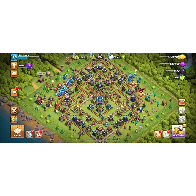 Clash Of Clans 13 TX, BH 08, 54/53/48/45/21 Описание