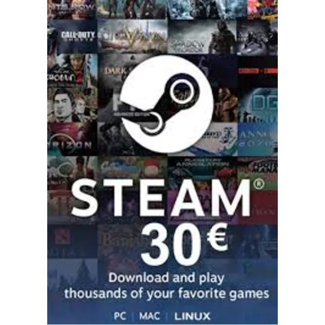 Steam Wallet Gift Card €30 - карта для региона EU