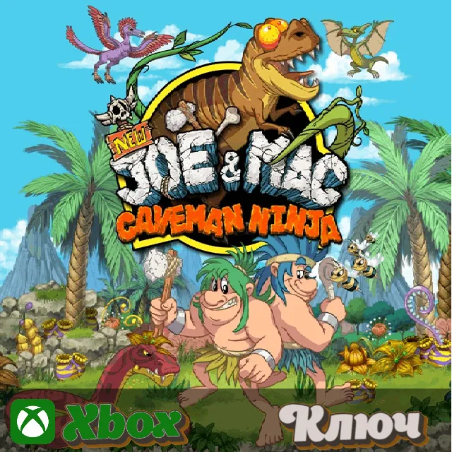 🔑  NEW JOE &amp; MAC - CAVEMAN NINJA 🔥XBOX КЛЮЧ