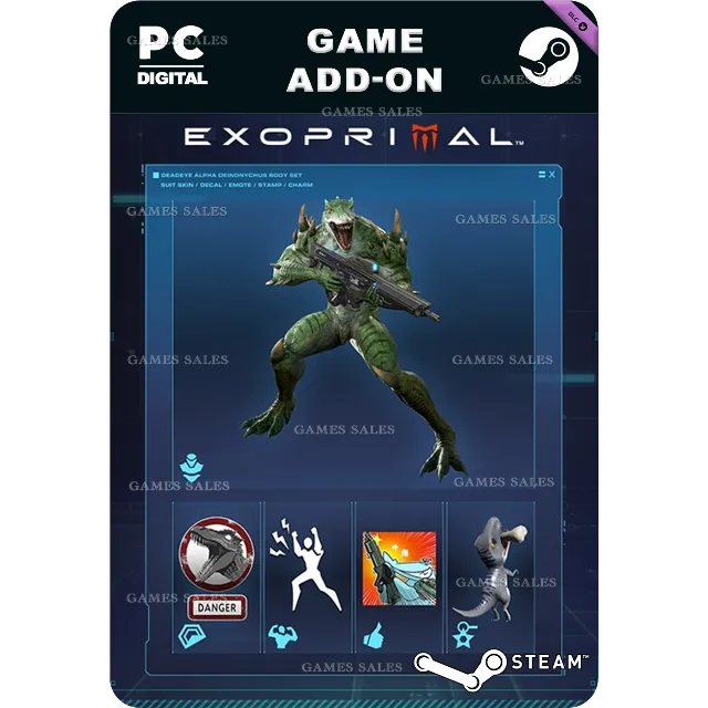 ✅💙EXOPRIMAL - КОМПЛЕКТ СНАЙПЕР АЛЬФА: КОРПУС ДЕЙНОНИХА