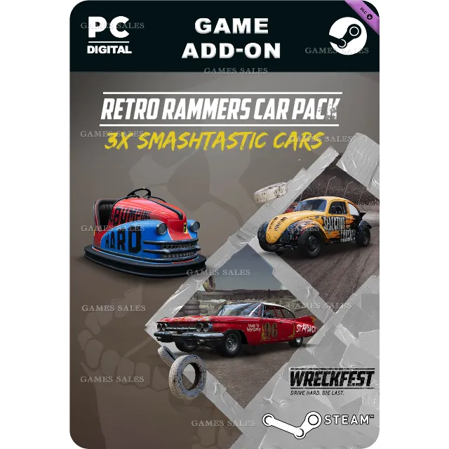 ✅💙WRECKFEST - RETRO RAMMERS CAR PACK💙STEAM GIFT🤖АВТО