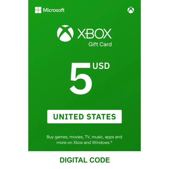 ✅ Xbox live 🔥 Подарочная карта на 5$ долларов - 🇺🇸