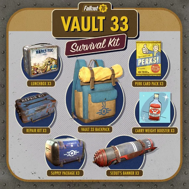 Fallout 76 - Vault 33 Survival Pack DLC (XBOX) 🔑