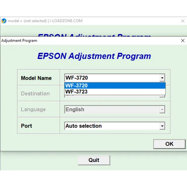 Сброс Epson WF3720 WF3723 Adjustment Program