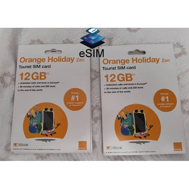 Европейсая eSIM ORANGE Франция для Интернета в ЕС -20ГБ