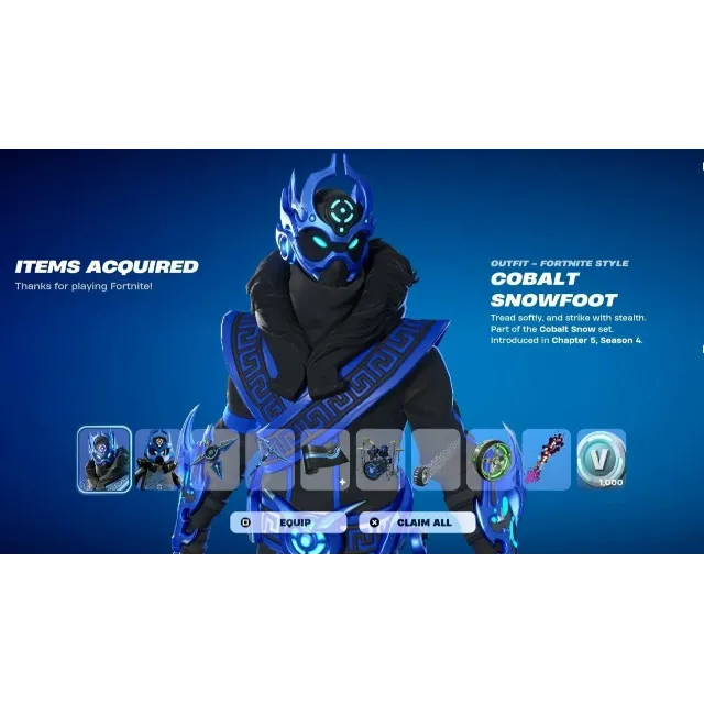 Fortnite скин cobalt star + 1000 V-Bucks ключ PS5 EU/RU