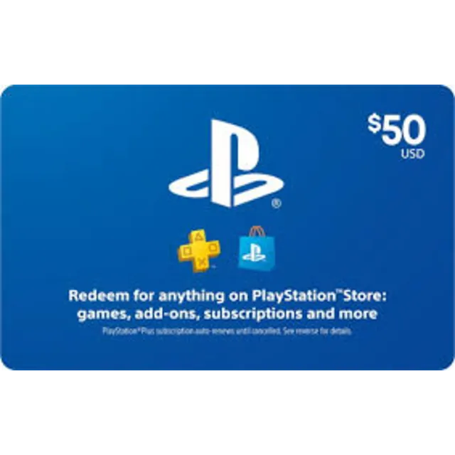 Подарочная карта PlayStation Network (США) на 50 доллар