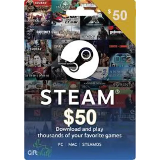 Подарочная карта Steam 50 долларов США