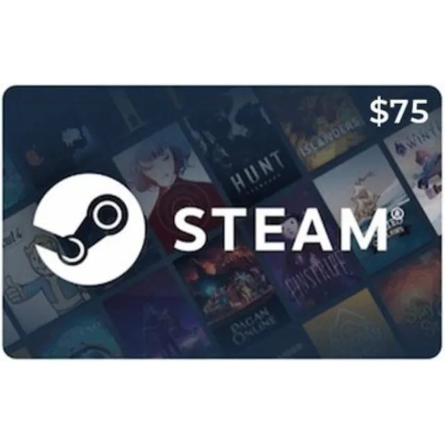 Подарочная карта Steam 75 долларов США