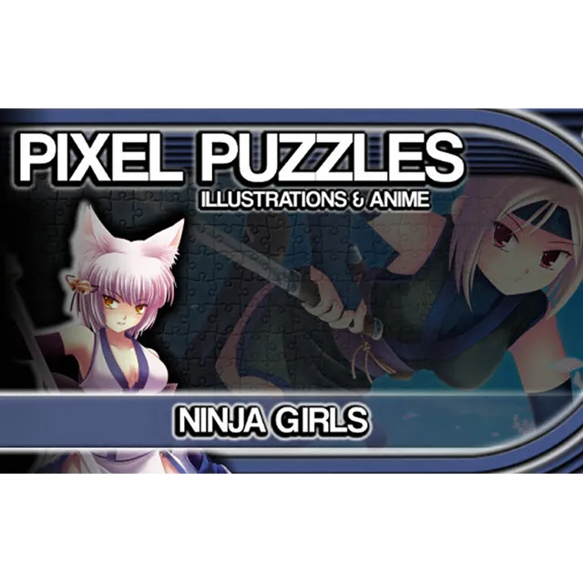 Pixel Puzzles Illustrations Anime Jigsaw Ninja Girls