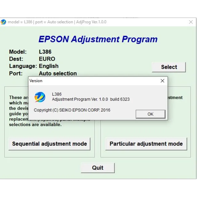 Epson L386 Adjustment Program