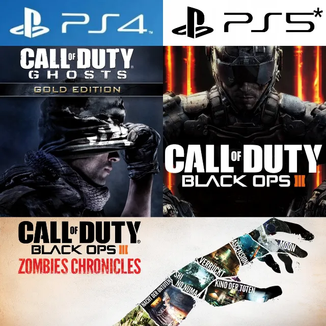Call of Duty Ghosts + Black OPS3 PS4|5*Аренда от 7 дней