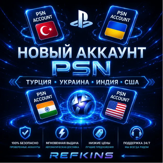 НОВЫЙ АККАУНТ PSN | ТУРЦИЯ УКРАИНА ИНДИЯ США ТУРЕЦКИЙ