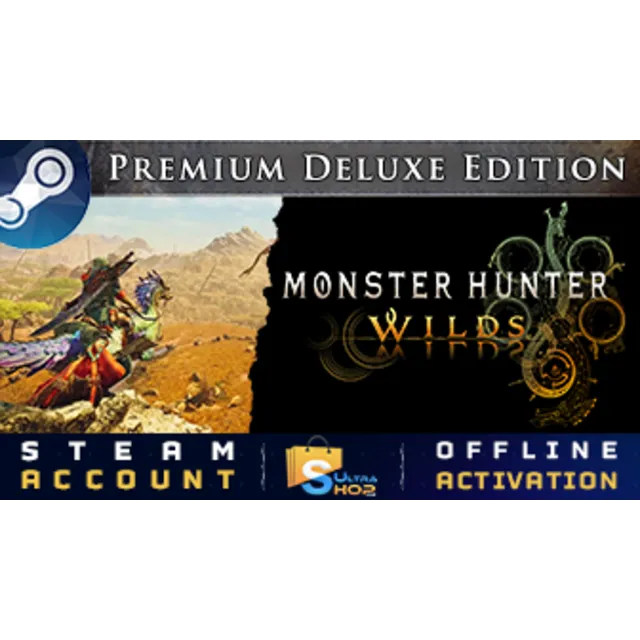 🚀Monster Hunter Wilds Premium Deluxe Steam +13 Games🎁
