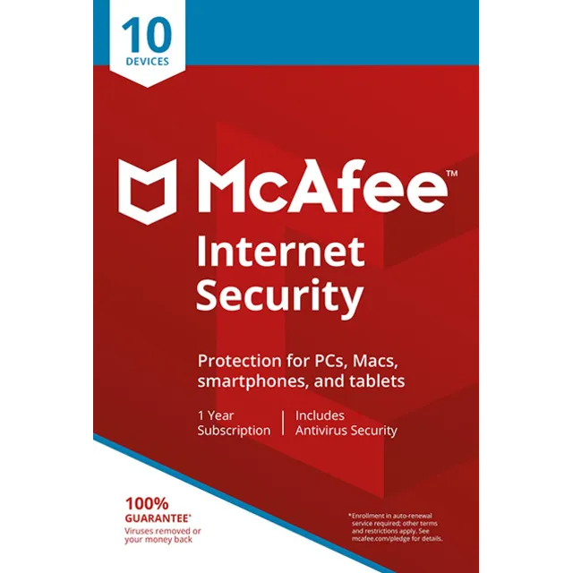McAfee Internet Security 10 Devices 1 Year GLOBAL KEY