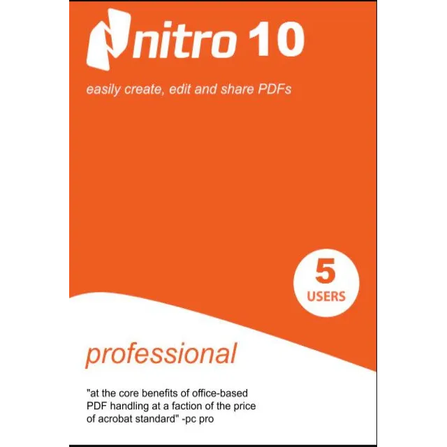 Nitro PDF Pro 10 CD Key (Пожизненная лицензия / 5 ПК)