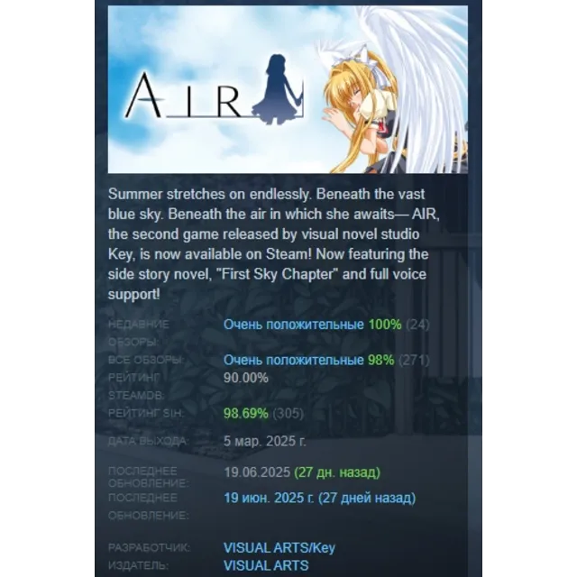 AIR 2025 АВТОДОСТАВКА STEAM GLOBAL МГНОВЕННО ЛИЦЕНЗИЯ