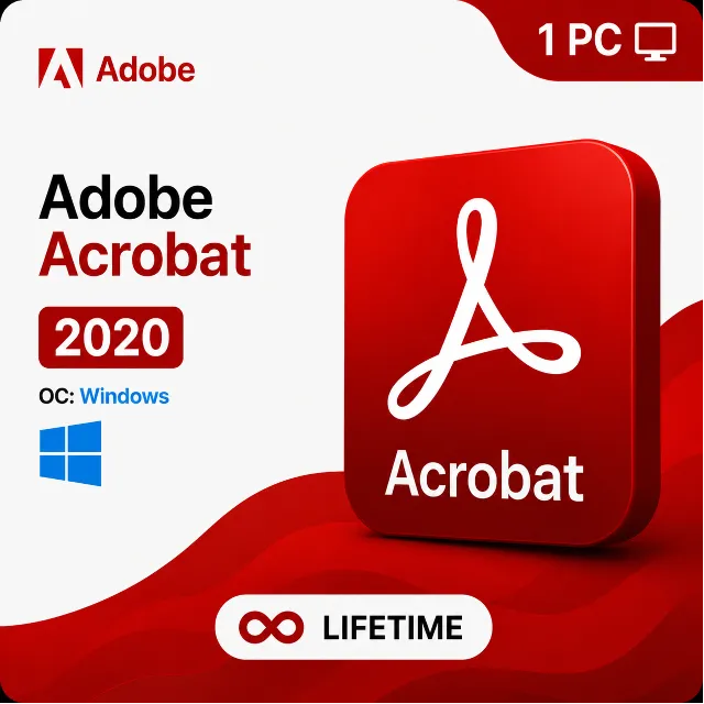 Adobe Acrobat 2020  Windows 1 Device  Lifetime