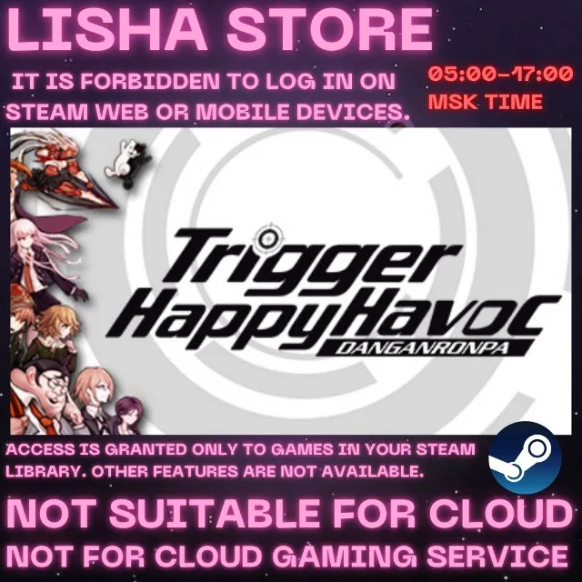 Danganronpa 1: Trigger Happy Havoc Steam shared offline For 90 days