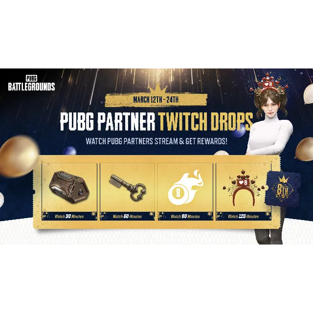 PUBG 🎁Повязка +Эмблема+Сундук + Ключ✅TWICH DROPS✅NEW