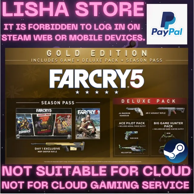 Far Cry 5 Gold Edition Стим Оффлайн На 30 или 90 дней