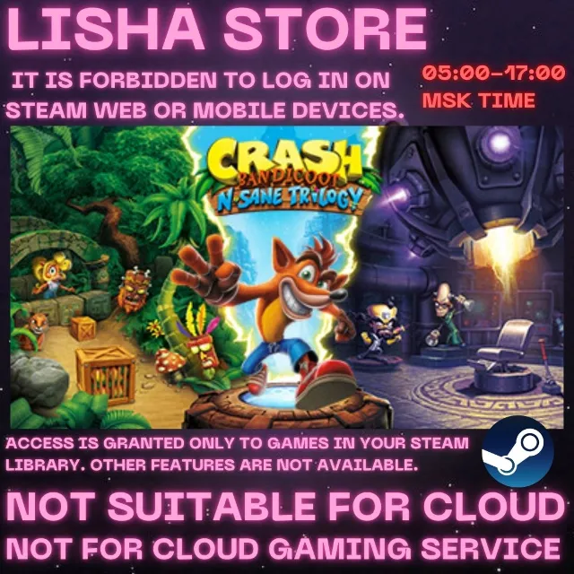 Crash Bandicoot N. Sane Trilogy Стим Оффлайн на 90 дней