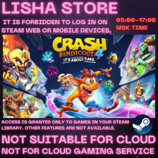 Crash Bandicoot 4: It’s About Time Стим на 90 дней