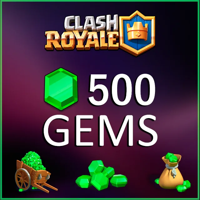 ✅CLASH ROYALE 💎 500 GEMS 🌍 GLOBAL