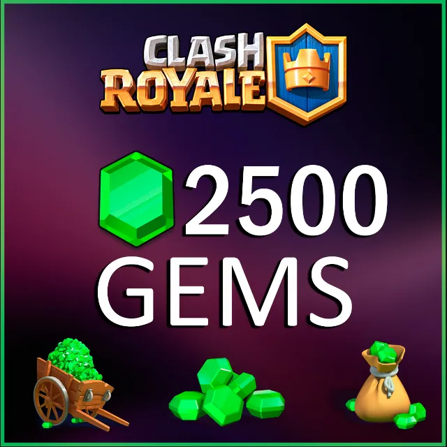 ✅CLASH ROYALE 💎 2500 GEMS 🌍 GLOBAL