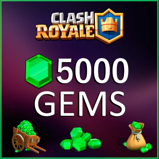 ✅CLASH ROYALE 💎 5000 GEMS 🌍 GLOBAL