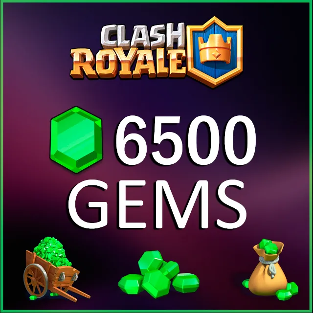 ✅CLASH ROYALE 💎 6500 GEMS 🌍 GLOBAL