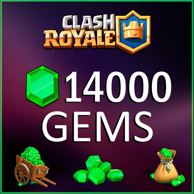 ✅CLASH ROYALE 💎 14000 GEMS 🌍 GLOBAL