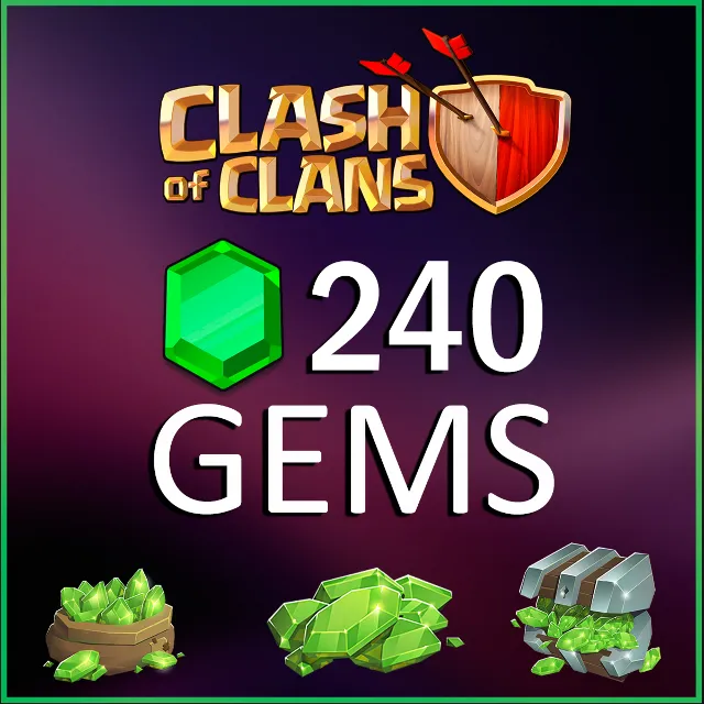 ✅CLASH OF CLANS 💎 240 GEMS 🌍 GLOBAL