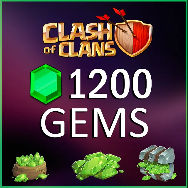 ✅CLASH OF CLANS 💎 1200 GEMS 🌍 GLOBAL