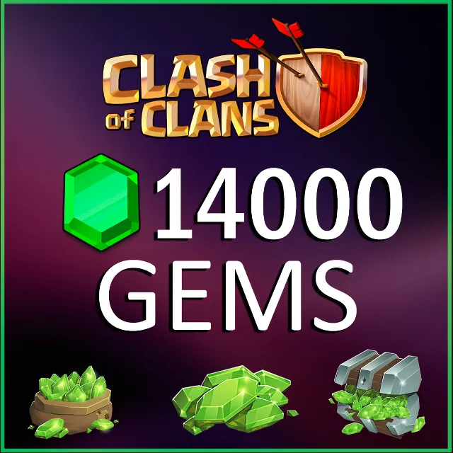 ✅CLASH OF CLANS 💎 14000 GEMS 🌍 GLOBAL