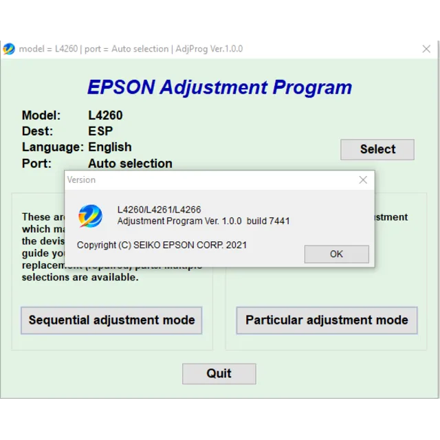 Сброс Epson L4260 L4261 L4266